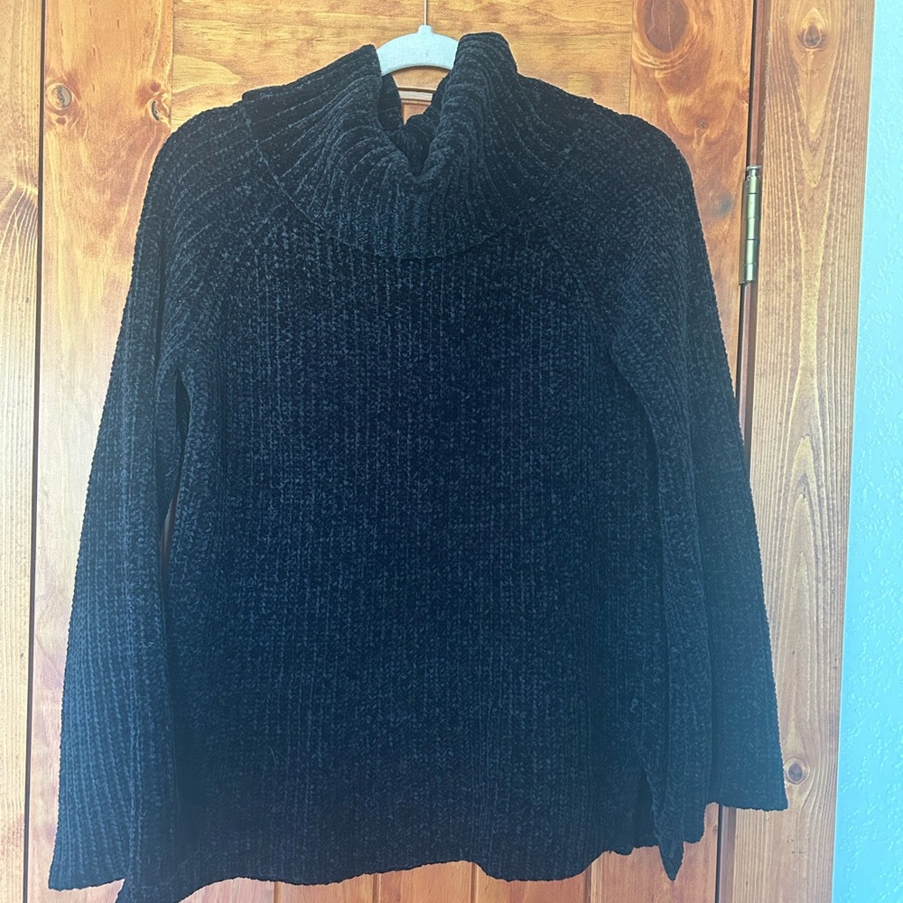 Lucky Brand Black Cowl Neck Sweater